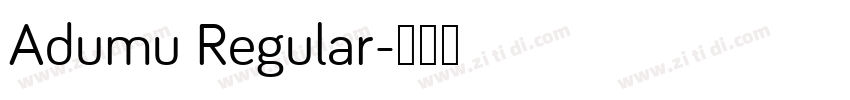 Adumu Regular字体转换